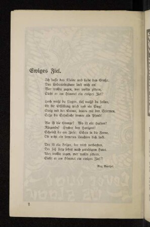 Ewiges Ziel.
