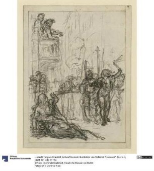 Entwurf zu einer Illustration von Voltaires "Henriade" (Buch 4)