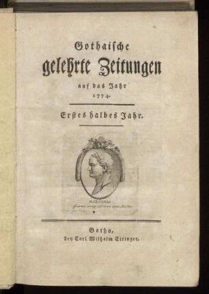 1774: Gothaische gelehrte Zeitungen