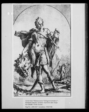 David mit dem Haupt des Goliath