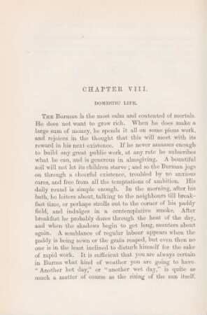 Chapter VIII. Domestic life