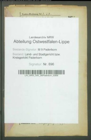 Erblasser: Pauli, Johann; Erblasser: Pauli, Franziska, geb. Volmer: