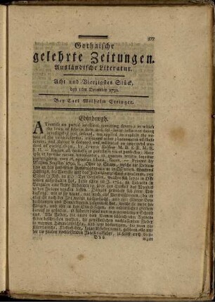 Acht und Vierzigstes Stück, den 1ten December 1792.