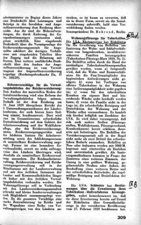 Behrend: Reformvorschläge für die Verwaltungsbehörden der Reichsversicherung [Sozialversicherung]