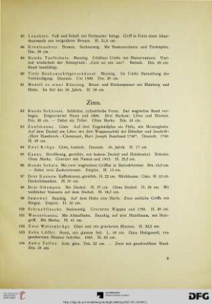 Zinn (Nr. 92-108)