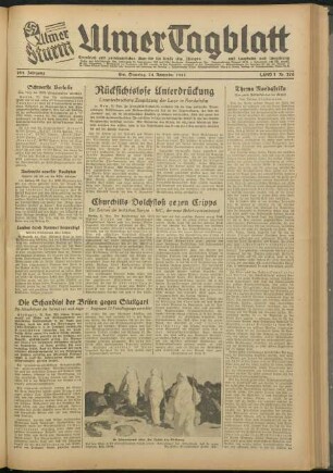 Ulmer Tagblatt : Ulmer Sturm : alleiniges Amtsblatt und parteiamtliches Blatt für den Kreis Ulm