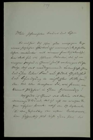 Nr. 4: Brief von Max Posner an Paul de Lagarde, Berlin, 1.11.1880