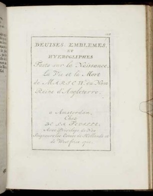 Devises, Emblemes, Et Hyerogliphes.