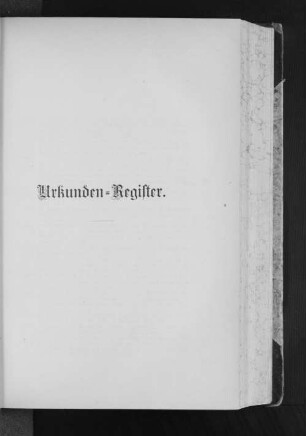 Urkunden-Register.