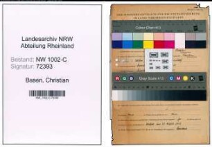 Entnazifizierung Christian Basen, geb. 08.10.1896 (Kraftfahrer)
