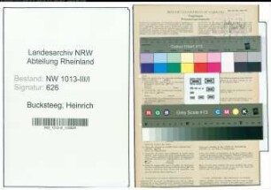 Entnazifizierung Heinrich Bucksteeg , geb. 28.08.1880 (Kassenbote)