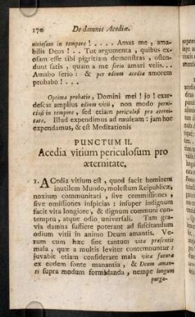 170-178, Punctum II. Acedia vitium perculosum pro aeternitate.; Colloquium.