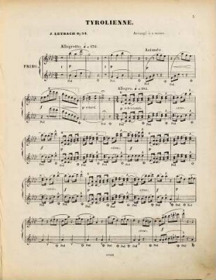 Tyrolienne : pour piano ; op. 54