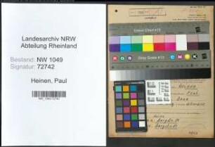 Entnazifizierung Paul Heinen , geb. 14.01.1898 (Feuerwehrmann)