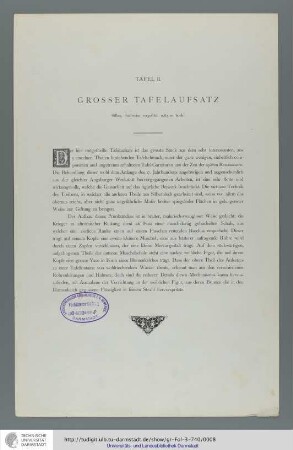 Tafel 2: Grosser Tafelaufsatz