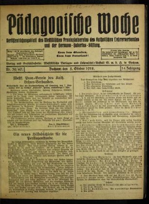 Westf. Prov.-Verein des Kath. Lehrer-Verbandes : Niederschrift über die Vorstandssitzung am Samstag, den 7. September im Gasthof "Viktoria", Hamm, nachmittags 3 Uhr
