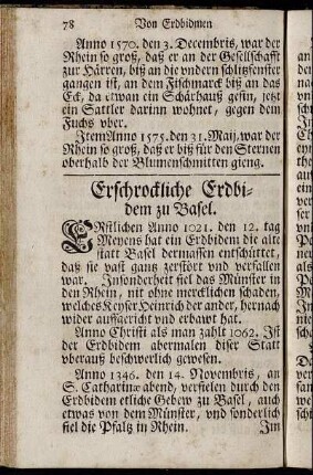 Erschrockliche Erdbidem zu Basel.