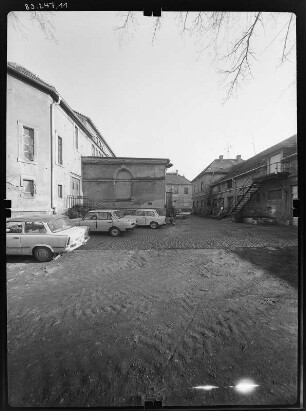 Weinböhla, Kirchplatz 2. Zentralgasthof (um 1905). Hofansicht
