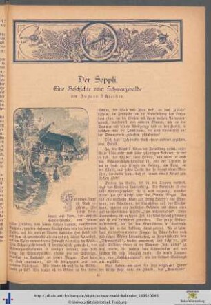 Der Seppli. Eine Geschichte vom Schwarzwalde.