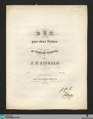 Duo pour deux violons : op. 7