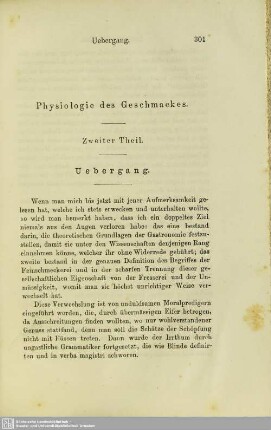 Physiologie des Geschmackes