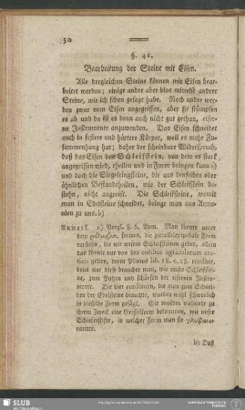 §. 41. Bearbeitung der Steine mit Eisen