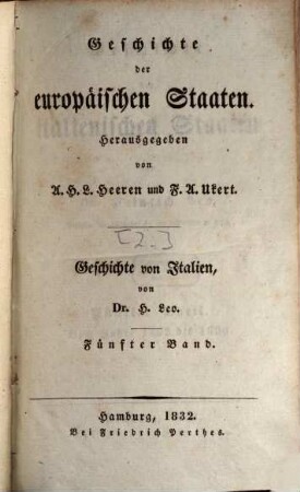 Geschichte der italienischen Staaten, 5. Vom Jahre 1492 bis 1830