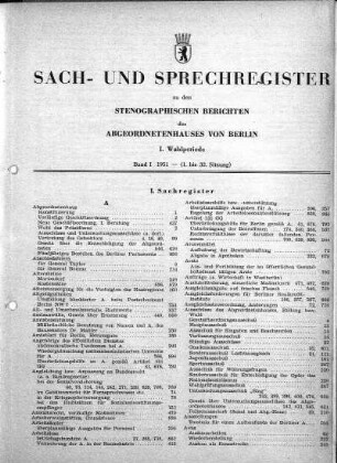 Sach- und Sprechregister