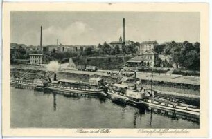 Riesa. Dampfer John Penn u. Libussa am Landeplatz