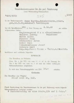 Kunz, Martha