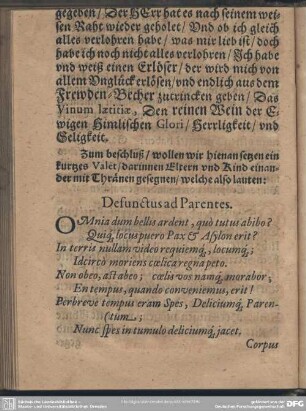 Beschluss : Defunctus Parentes