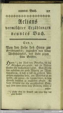 Aelians vermischter Erzählungen neuntes Buch