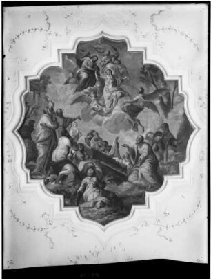 Kenzingen Sankt Laurentius Kirche Innenansicht Deckenfeld Maria Himmelfahrt