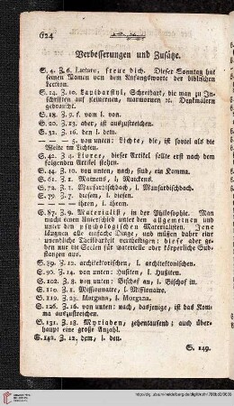 Verbesserungen und Zusätze