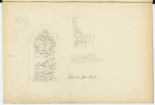 Pfarrkirche, Kiedrich: Details (aus: Skizzen- und Fotoalbum 2)
