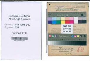 Entnazifizierung Fritz Borchert , geb. 07.09.1914 (Unternehmer)