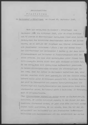 Ballendorf und Börslingen: Visitationsbericht mit Pfarrbericht 1947