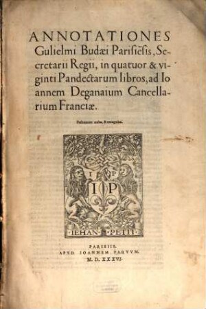 Annotationes in Pandectas