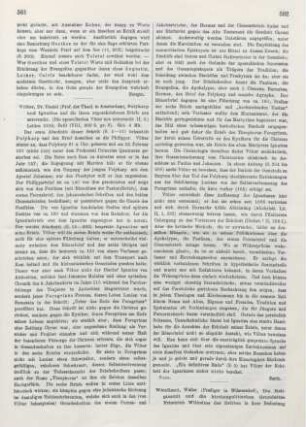 561-562 [Rezension] Völter, Daniel, Polykarp und Ignatius und die ihnen zugeschriebenen Briefe