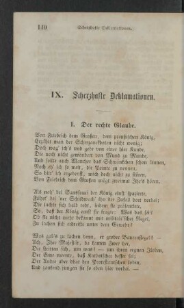 IX. Scherzhafte Deklamationen.