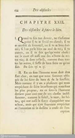 Chapitre XXII. Des obstacles à faire le bien