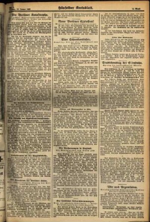 Zweite Ausgabe vom Dienstag, den 10. Januar 1928.