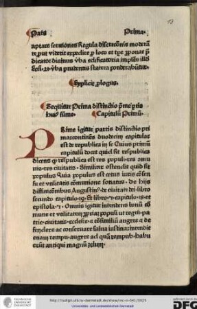 Sequitur prima distinctio prime partis huius summe. Capitulum primum.