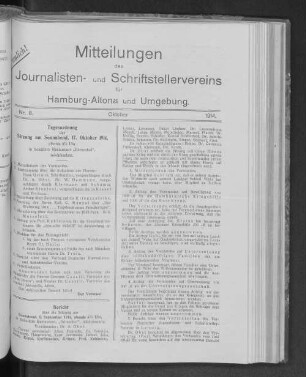 Nr. 8. : Oktober 1914.