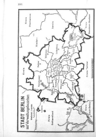 Stadt Berlin mit den Verwaltungsbezirken