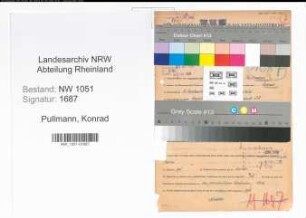 Entnazifizierung Konrad Pullmann , geb. 08.09.1902 (Lokfuehrer)