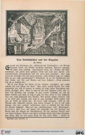 34: Das Volksschicksal und der Einzelne : zu Ostern