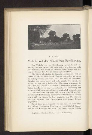 V. Kapitel. Verkehr mit der chinesischen Bevölkerung.