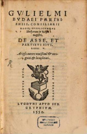 De Asse et partibus ejus : libri 5