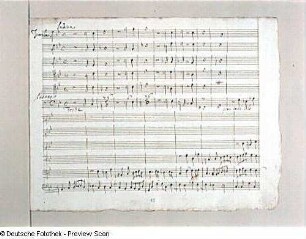 Beginn Dies irae, Seite 15 der Partitur